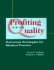 Profiting From Quality: Outcomes Strategies for Medical Practice