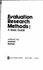 Evaluation Research Methods: a Basic Guide (2nd Edn) (Sage Focus Editions)