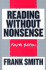 Reading Without Nonsense