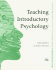 Teaching Introductory Psychology