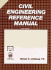 Civil Engineering Reference Manual (Civil Engineering Reference Manual for the Pe Exam)