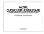 More Classic Old House Plans: Authentic Designs for Colonial and Victorian Homes (Old House Book)