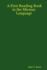 First Reading Book in the Micmac Language