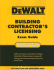 Dewalt Building Contractor's Licensing Exam Guide