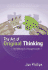 The Art of Original Thinking: the Making of a Thought Leader