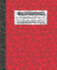 Composition: College Ruled Writing Notebook, Red Pixel Gamer Pattern Blank Lined Book