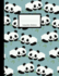 Composition Book: Wide Ruled Notebook Panda Bears on Blue Design Cover