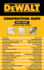 Dewalt Construction Math Quick Check: Extreme Duty Edition (Dewalt Series)