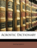 Acrostic Dictionary