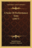 A Scale Of Performance Tests (1917)