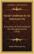 Social Conditions in an American City
