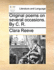 Original Poems on Several Occasions. by C. R.