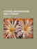 Studies: Biographical and Literary