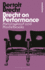 Brecht on Performance: Messingkauf and Modelbooks