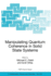 Manipulating Quantum Coherence in Solid State Syst