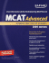 Kaplan Mcat Advanced 2009 Edition: Intensive Prep for Top Students (Kaplan Mcat 45)