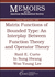 Matrix Functions of Bounded Type: an Interplay Between Function Theory and Operator Theory (Memoirs of the American Mathematical Society, Band 260) Hwang in, Sung, E. Curto Raul and Young Lee Woo
