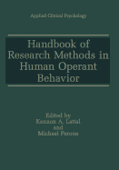 Handbook of Research Methods in Human Operant Beha