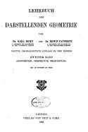 Lehrbuch Der Darstellenden Geometrie (German Edition)