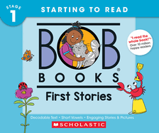 Bob Books-First Stories Hardcover Collection of 12 Stories | Decodable Phonics Stories, Ages 4 and Up, Kindergarten (Stage 1: Starting to Read)