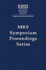 Interfacial Engineering for Optimized Properties III. Materials Research Society Symposium Proceedings, Volume 819