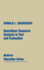 Operations Research Analysis in Test and Evaluation (Aiaa Education Series)