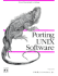 Porting Unix Software: From Download to Debug (Nutshell Handbooks)