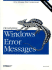 Developing Windows Error Messages: Error Messages That Communicate