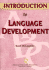 Singular Textbook Series: Introduction to Language Development