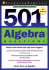 501 Algebra Questions (501 Series)