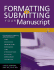 Formatting and Submitting Your Manuscript