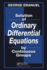 Solution of Ordinary Differential Equations By Continuous Groups