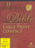 Hcsb Large Print Compact Bible, Black Bonded Leather