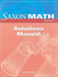 Saxon Math Course 2: Solution Manual Grade 7 2007