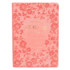 He Works All Things Romans 8: 28 Bible Verse Peach Faux Leather Journal W/Ribbon Marker Inspirational Notebook W/Lined Pages, 6 X 8.5 Inches