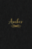 Amber: Personalized Journal to Write in | Black Gold Custom Name Line Notebook