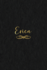 Erica: Personalized Journal to Write in | Black Gold Custom Name Line Notebook