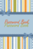 Password Book: Blue Background With Stripes and Ribbon