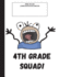 Wide Ruled Composition Notebook: 4th Grade Squad, Composition Book for School, Wide Ruled, 100 Pages, for School Student/Teacher