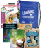Summer Bridge Activities 8-9 Bundle, Ages 13-14, Math, Reading Comprehension, Writing, Science Summer Learning 9th Grade Workbooks All Subjects With Flash Cards, Children's Books, Drawstring Bag
