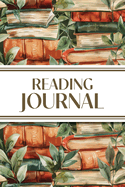 Reading Journal (Watercolour Stacked Books With Leaves): 6"X9" Book Lover's Diary; Book/Series Reviews, Reading Tracker, Favorite Book List, Favorite Quotes, Reading Challenges, and More!