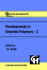 Developments in Oriented Polymers