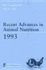 Recent Advances in Animal Nutrition 1993
