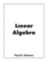 Linear Algebra: Finite-Dimensional Vector Spaces