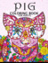 Pig Coloring Book for Adults: Cute Animal Stress-relief Coloring Book For Adults and Grown-ups