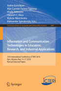Information and Communication Technologies in Education, Research, and Industrial Applications