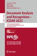 Document Analysis and Recognition-Icdar 2023