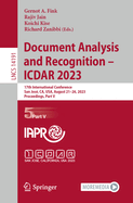 Document Analysis and Recognition-Icdar 2023