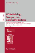 Hci in Mobility, Transport, and Automotive Systems