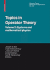 Topics in Operator Theory